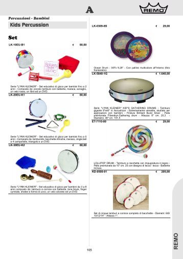 Catalogo percuss. - Aramini