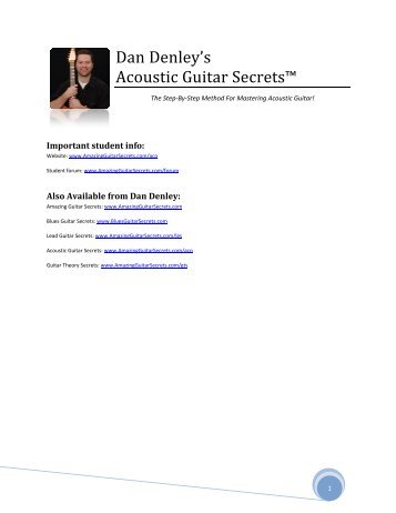 Dan Denley' Acoustic Dan Denley's coustic Guitar Secrets™ Secrets™