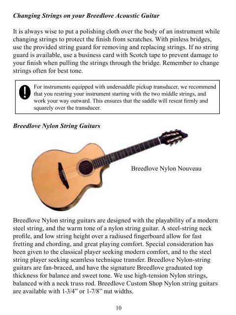 Breedlove Owner's Manual - zZounds.com