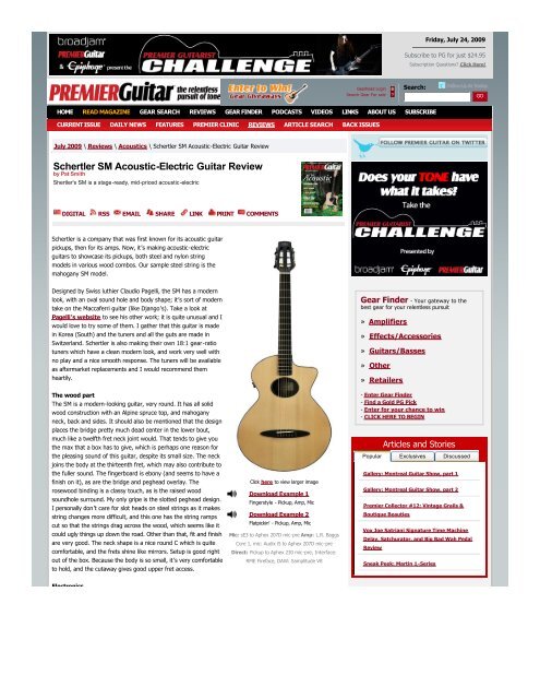 Schertler SM AcousticElectric Guitar Review - schertler guitars