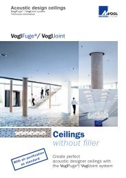 Acoustic design ceilings - Vogl Deckensysteme