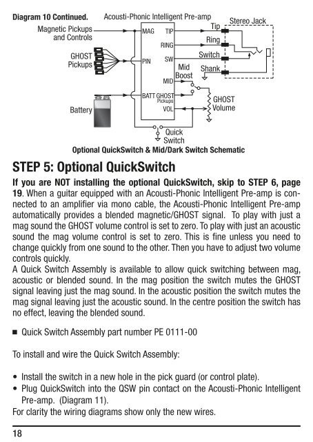 GHOST Pickup System Acousti-Phonic Intelligent Pre ... - Graph Tech