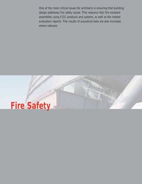 Fire-Resistant Assemblies SA-100 - CGC