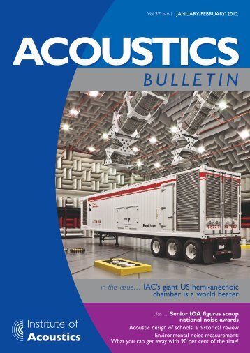 Acoustics Bulletin Jan-Feb 2012 - Institute of Acoustics