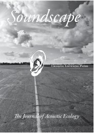 Volume 11, Number 1 Fall/Winter 2011 - World Forum for Acoustic ...