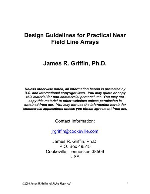 Design Guidelines For Practical Near Field Line Arrays Diy Audio
