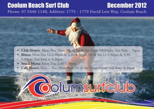Coolum Beach Surf Club December 2012 - Coolum Beach Surf Life ...
