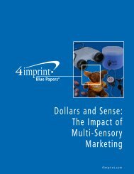 Dollars and Sense: The Impact of Multi-Sensory Marketing - 4imprint ...