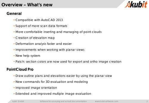 PointCloud 8.0 What's new? - download - Kubit GmbH