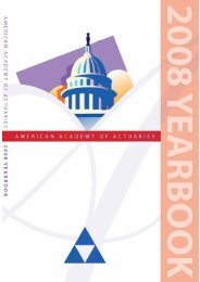2008 Academy Yearbook - American Academy of Actuaries