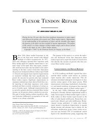 FLEXOR TENDON REPAIR