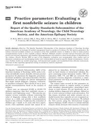 Practice parameter: Evaluating a first nonfebrile seizure in children