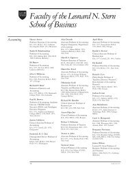 Finance - NYU Stern School of Business