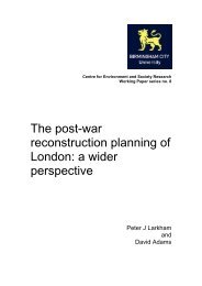 The post-war reconstruction planning of London: a wider perspective