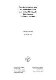 info zum studium din a 5 - Städelschule