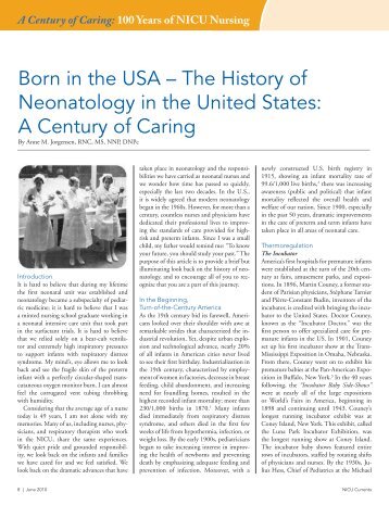 Born in the USA – The History of Neonatology in ... - Abbott Nutrition