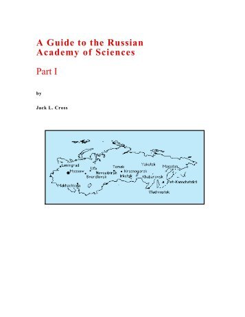 A Guide to the Russian Academy of Sciences - University of Texas ...