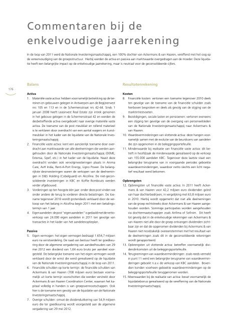 Jaar- verslag 2011 - Ackermans & van Haaren
