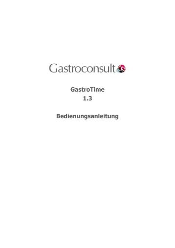 GastroTime 1.3 Bedienungsanleitung - Gastroconsult