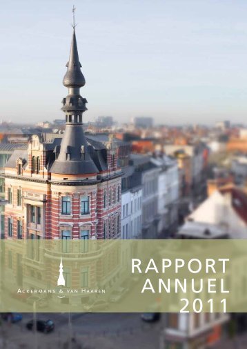 RAPPORT ANNUEL 2011 - Ackermans & van Haaren