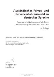 Ausländisches Privat- und Privatverfahrensrecht in ... - Sellier