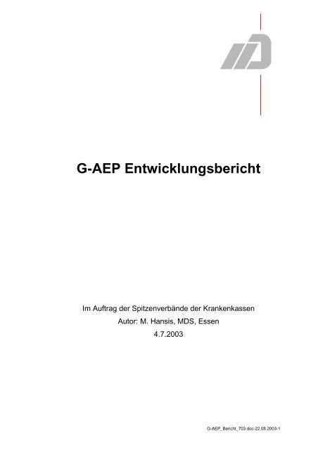 G-AEP-Kriterien - Deutsche Gesellschaft für Gerontologie und ...
