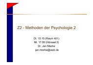 Z2 - Methoden der Psychologie 2 - AOW-Bonn