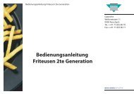 Bedienungsanleitung Friteusen 2te Generation - Gastrofrit AG