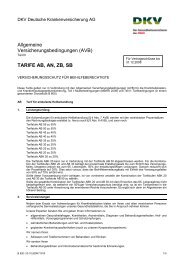 Pdf Datei Beschreibung Bestmed Tarifsystem Tarife Bm1 3 Dkv