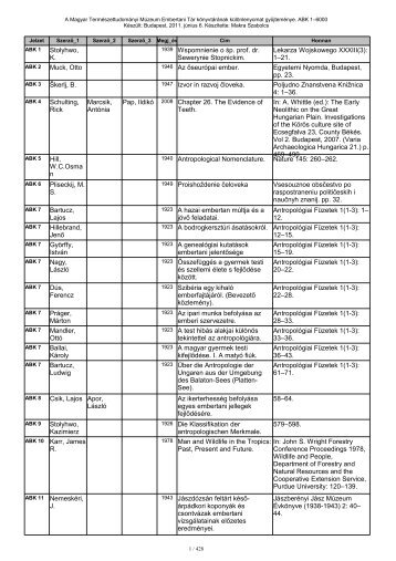 ABK 1–6000 [PDF] - Magyar Természettudományi Múzeum