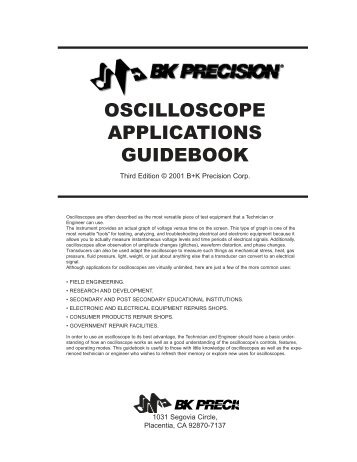 Oscilloscope Application Guidebook - BK Precision