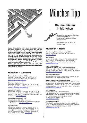 Räume mieten in München - JIZ