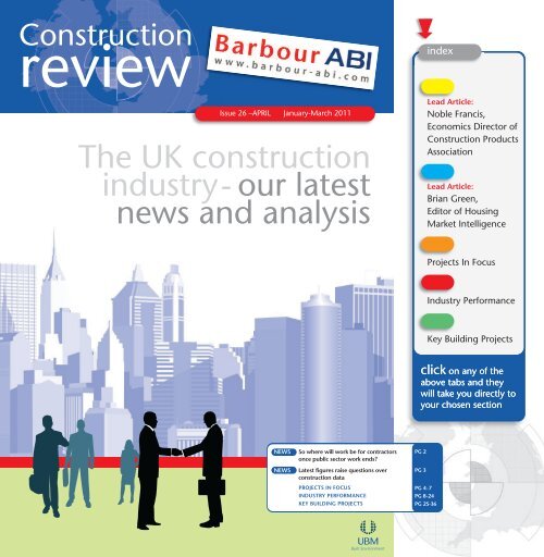 Construction Review : Issue 26 APRIL : Jan-Mar 2011 - Barbour ABI