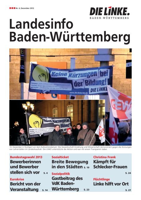 Landesinfo Baden Wurttemberg Die Linke Lv Baden Wurttemberg