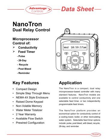 NanoTron (Conductivity) (Controllers) - Advantage Controls