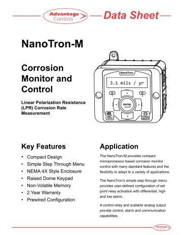 NanoTron-M (Corrosion) - Advantage Controls