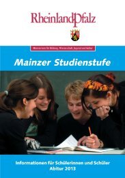 Broschüre Mainzer Studienstufe Abitur 2013 - Gymnasien in ...