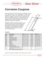 Data Sheet Corrosion Coupons - Waterdos Instruments