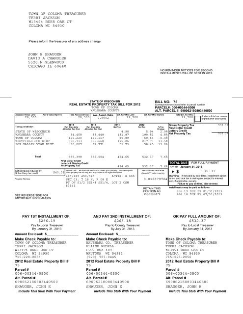 Town of Coloma-Real.pdf - Waushara County