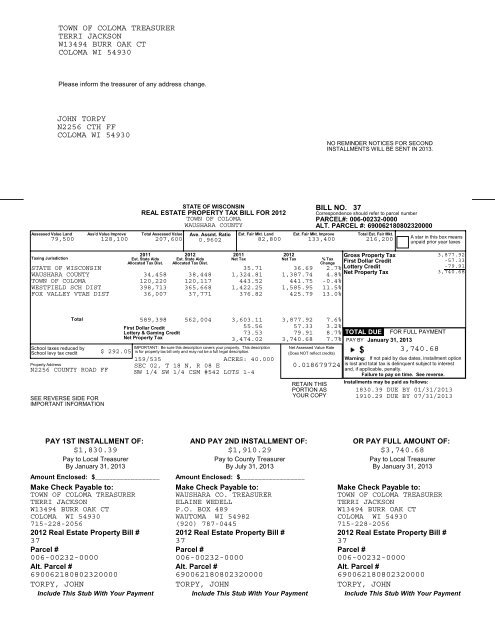 Town of Coloma-Real.pdf - Waushara County