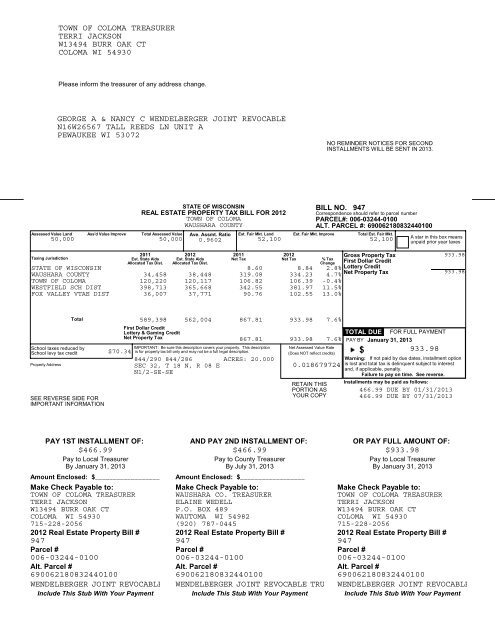 Town of Coloma-Real.pdf - Waushara County