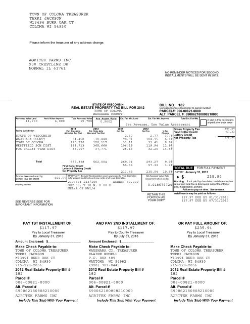 Town of Coloma-Real.pdf - Waushara County