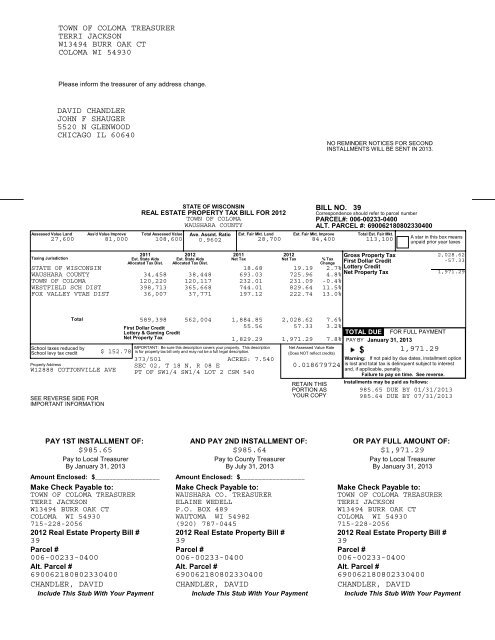 Town of Coloma-Real.pdf - Waushara County