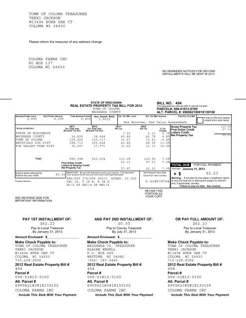 Town of Coloma-Real.pdf - Waushara County