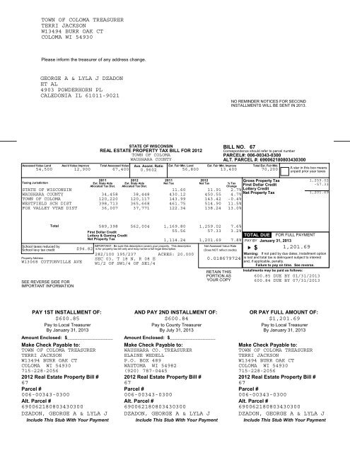 Town of Coloma-Real.pdf - Waushara County