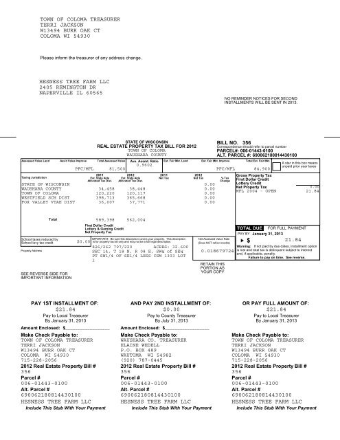 Town of Coloma-Real.pdf - Waushara County