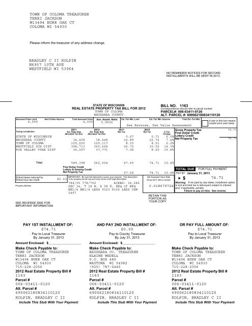 Town of Coloma-Real.pdf - Waushara County