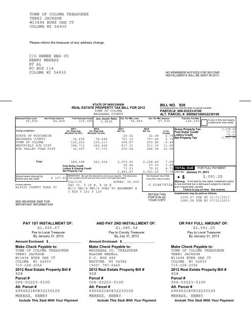 Town of Coloma-Real.pdf - Waushara County