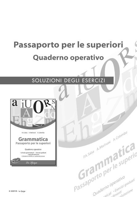 Soluzioni Passaporto Q O Edizioni La Spiga