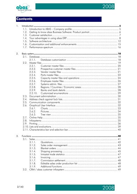 Version 2008 - ABAS Software AG